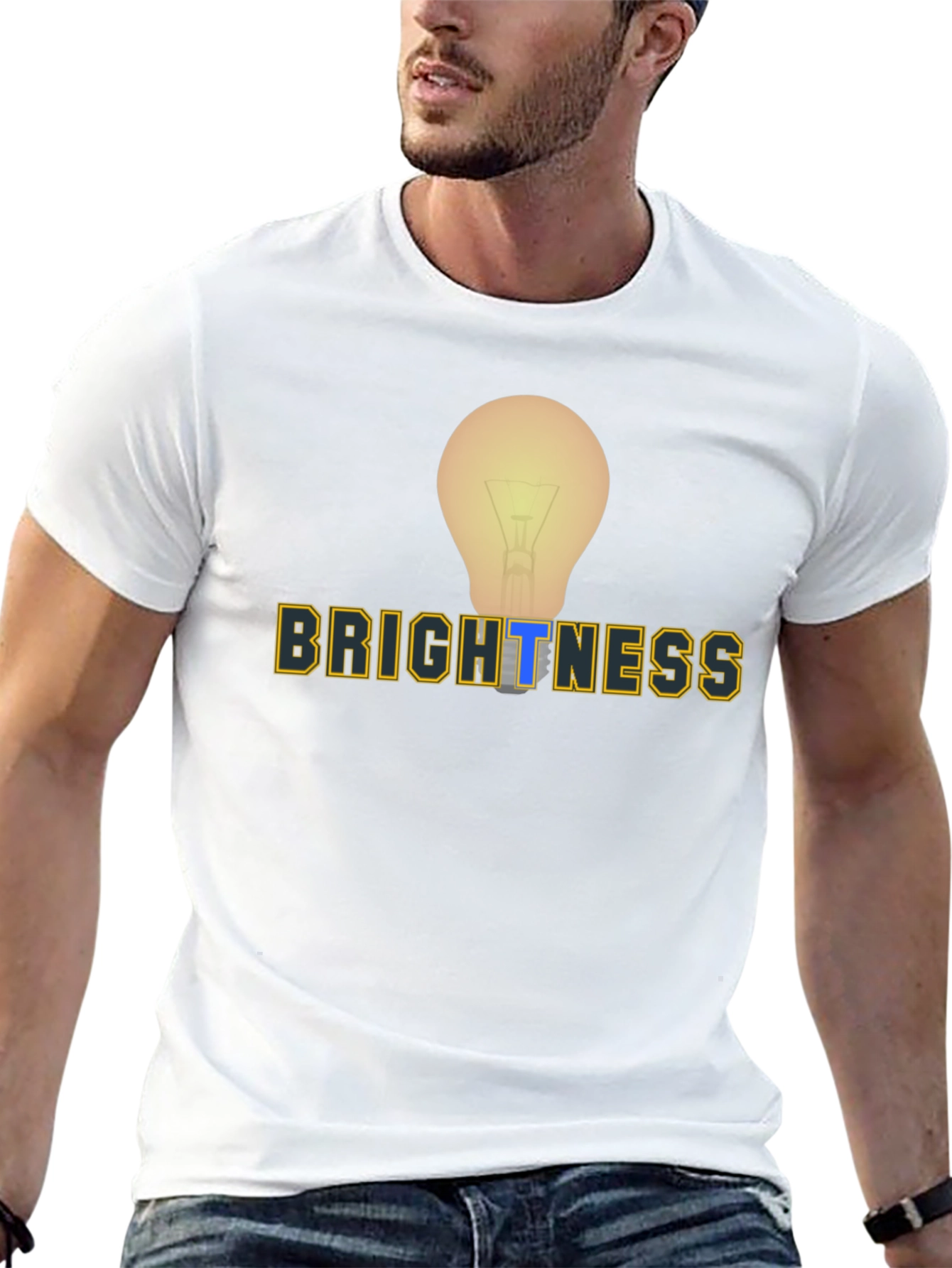 Brightness Lightbulb Graphic Tee - Mens Black T-Shirt