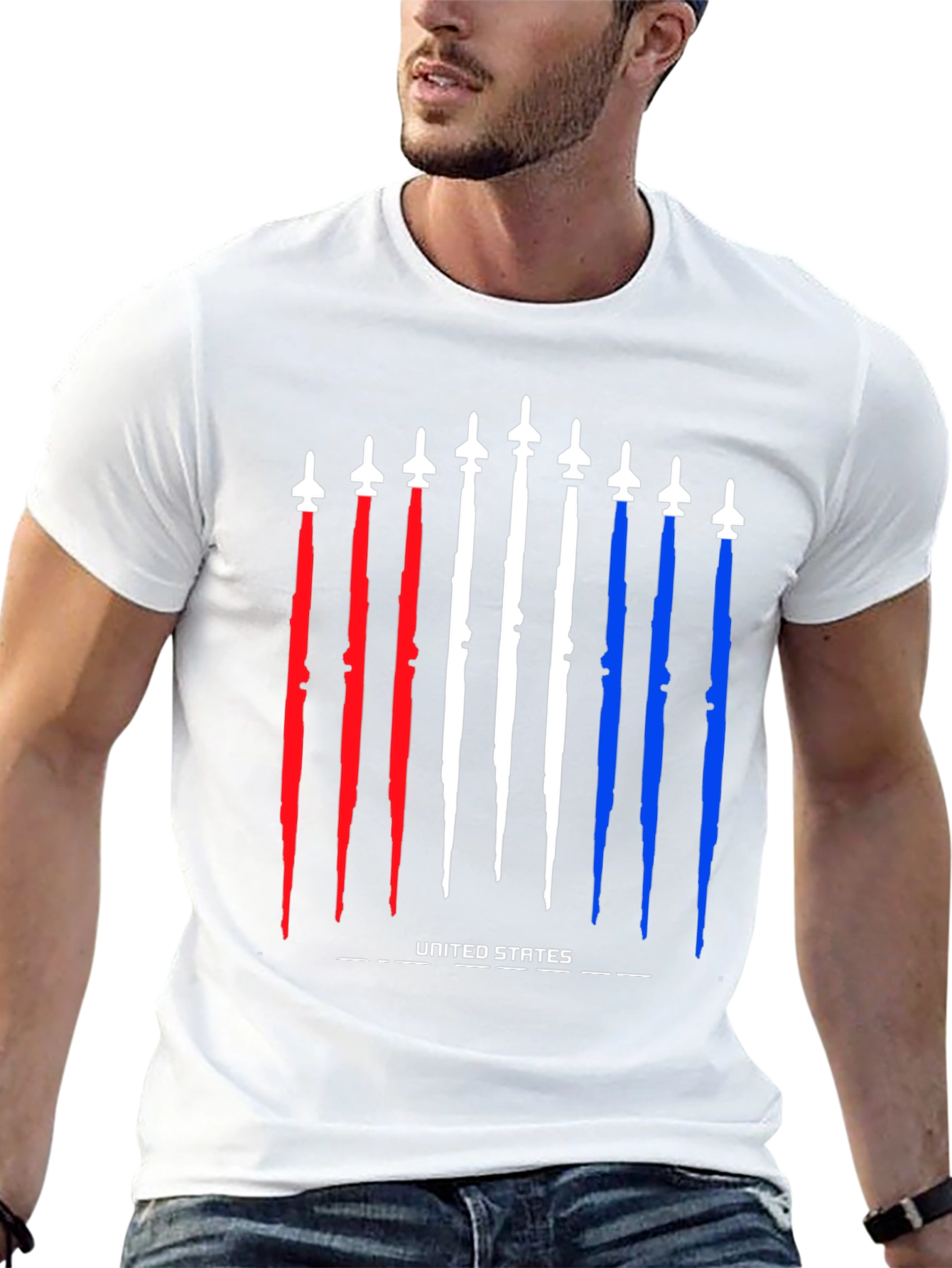 USA Planes T-Shirt Patriotic Design