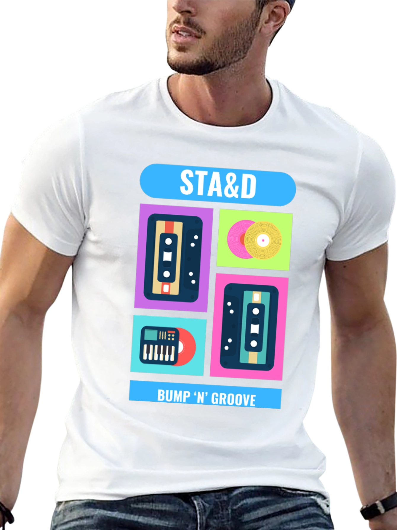 Retro Music T-Shirt - STA&D Bump N Groove
