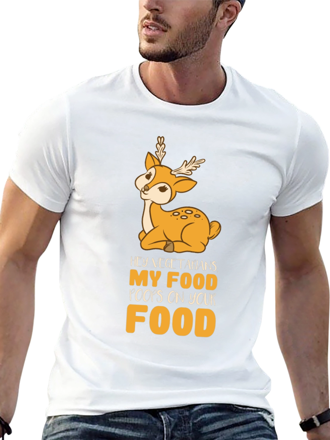 Funny Vegetarian Joke T-Shirt - Deer Food Pun