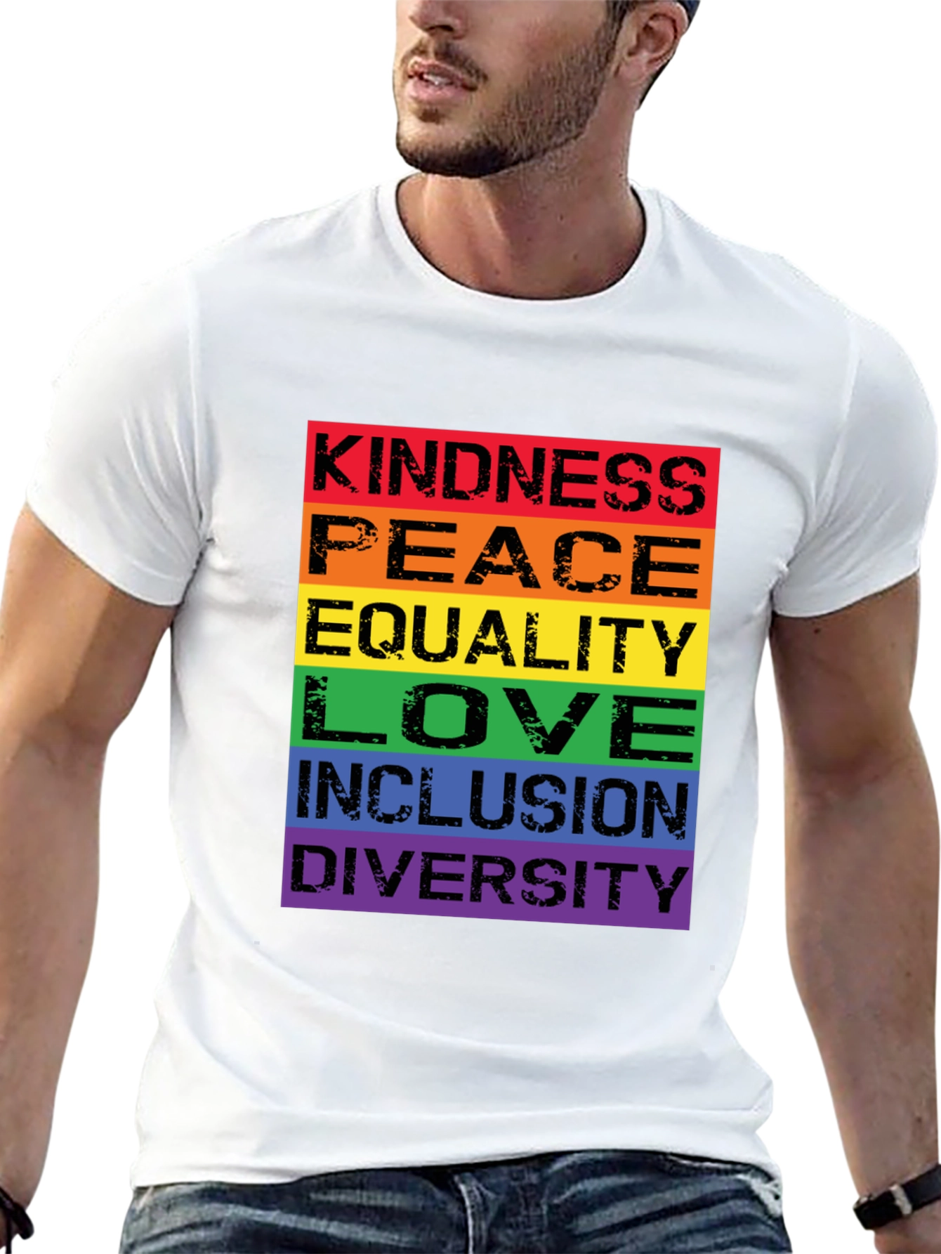 Kindness Peace Love Rainbow Pride T-Shirt