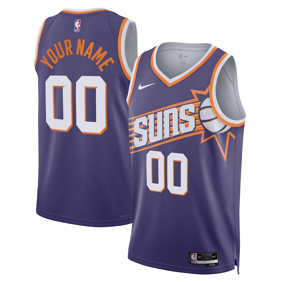 Men's Phoenix Suns Purple Swingman Custom Jerseys - Icon Edition