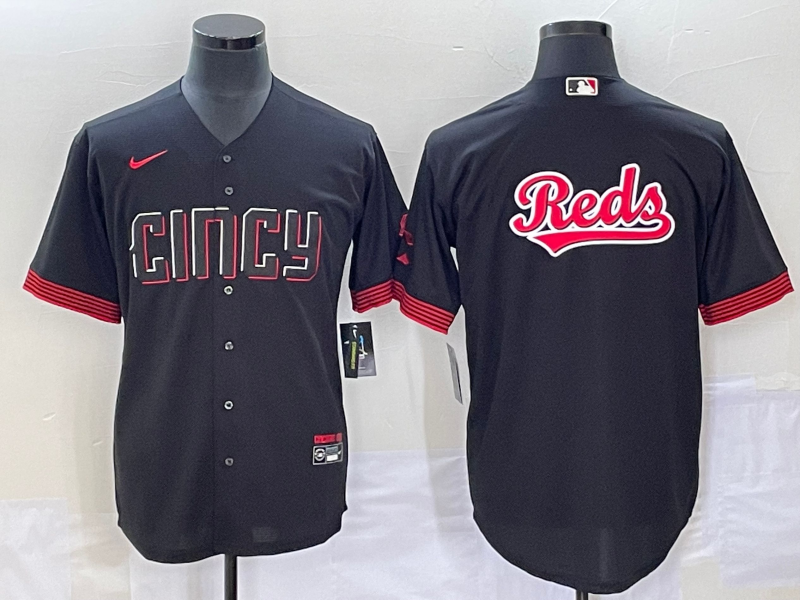 Men's Cincinnati Reds Black 2023 City Connect Replica Jerseys