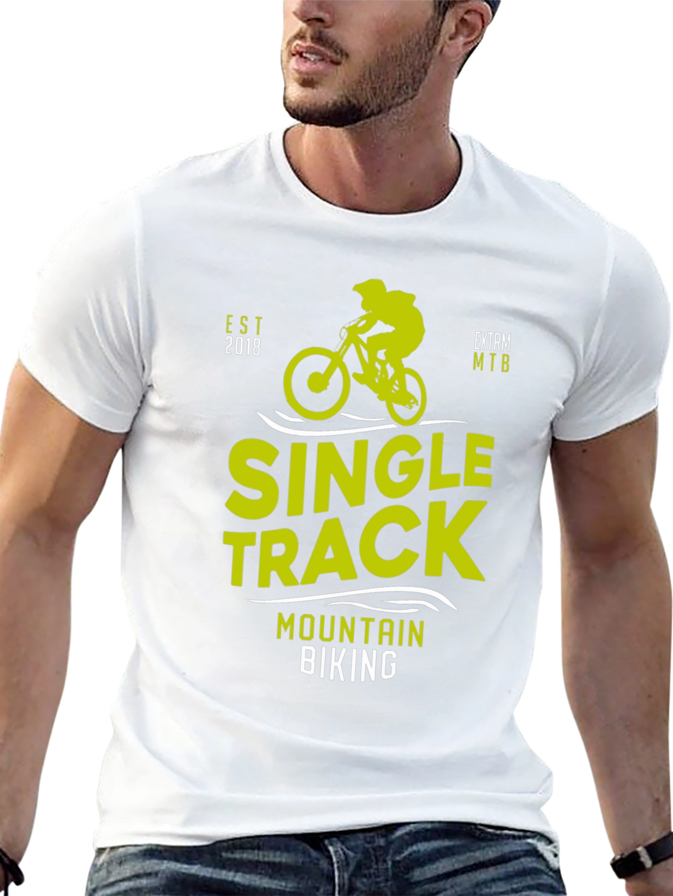 Single Track Mountain Biking Graphic Tee