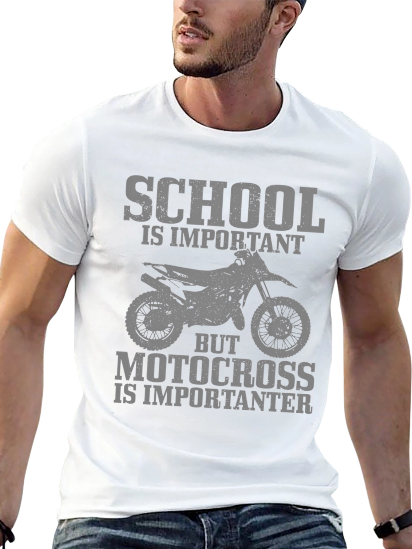 Motocross Is Importanter Graphic Tee - Black
