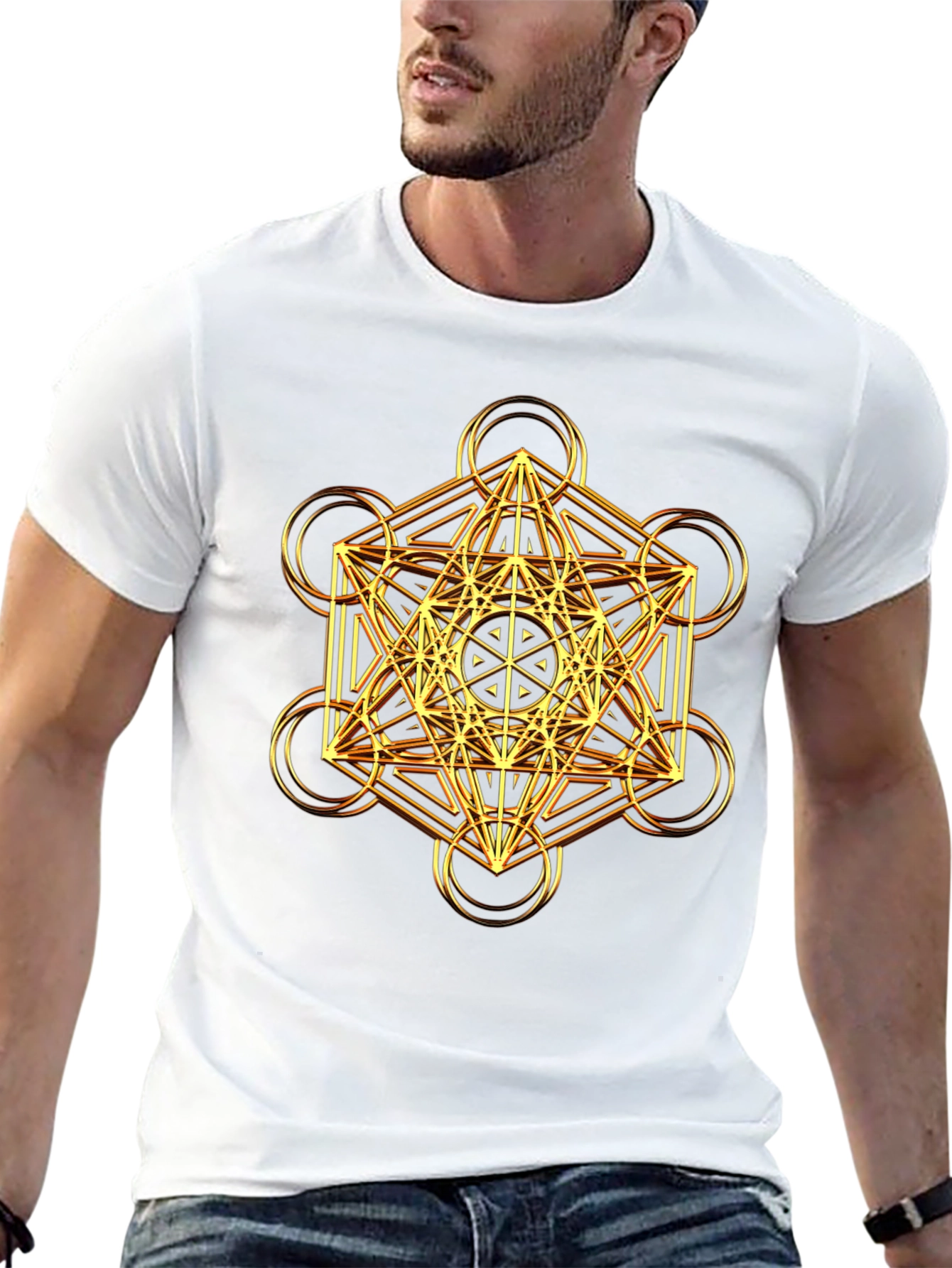 Sacred Geometry Metatron Cube Graphic Tee