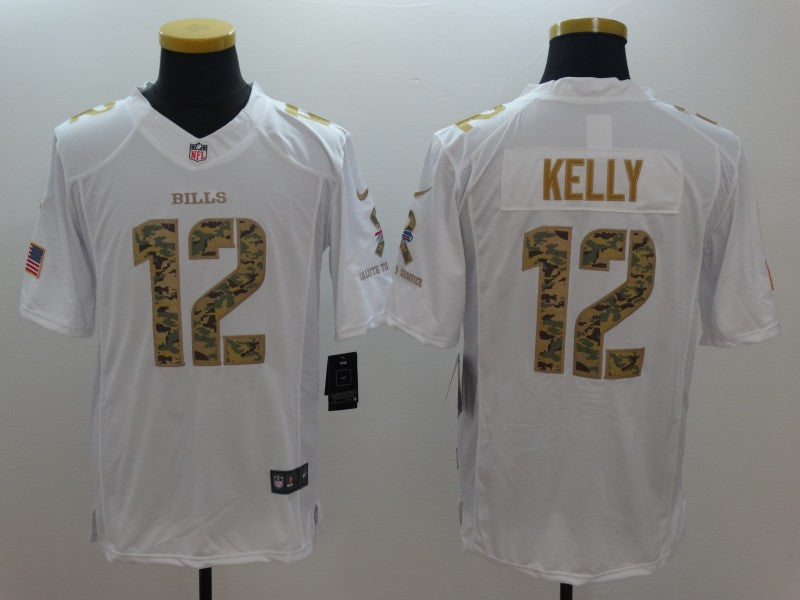 Men's Buffalo Bills Jim Kelly #12 White Game Player Jerseys