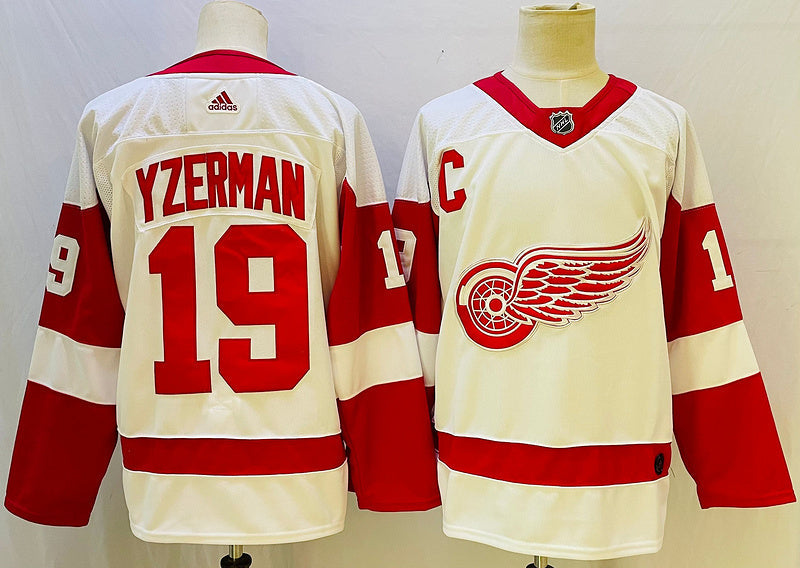 Men's Detroit Red Wings Steve Yzerman #19 White Player Jerseys