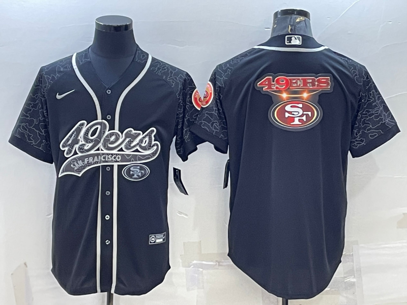 Men's San Francisco 49ers Black Retired Player RFLCTV Limited Jerseys