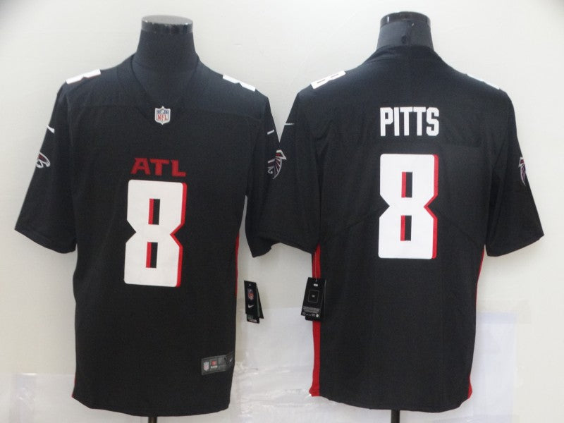 Men's Atlanta Falcons Kyle Pitts #8 Black Game Player Jerseys