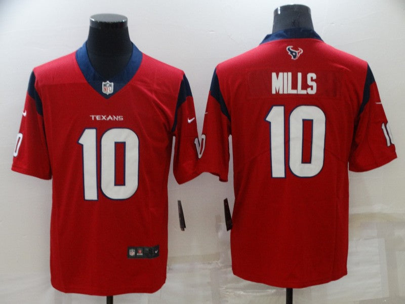 Men's Houston Texans Davis Mills #10 Red Game Jerseys