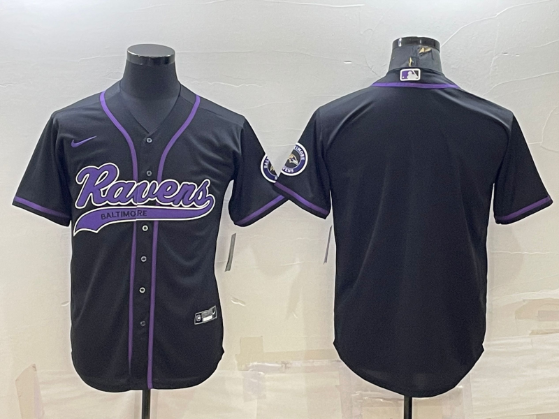 Men's Baltimore Ravens Black Blank Jerseys