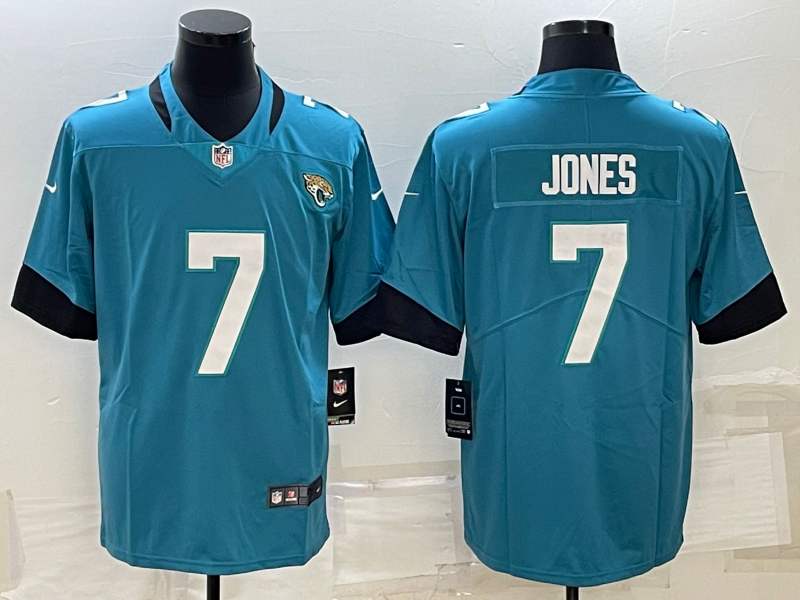 Men's Jacksonville Jaguars Zay Jones #7 Teal Game Jerseys