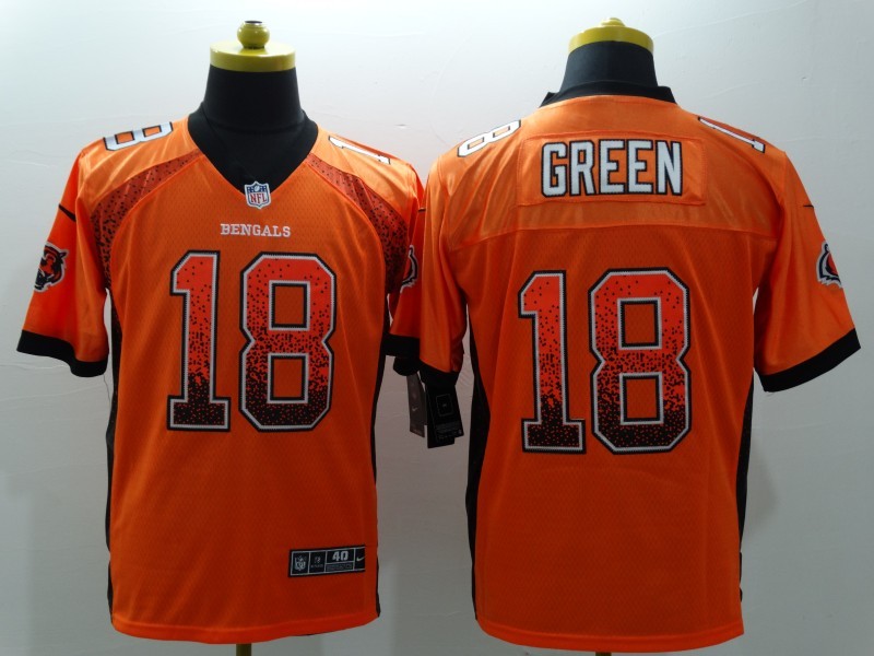 Men's Cincinnati Bengals A.J. Green #18 Orange Game Player Jerseys