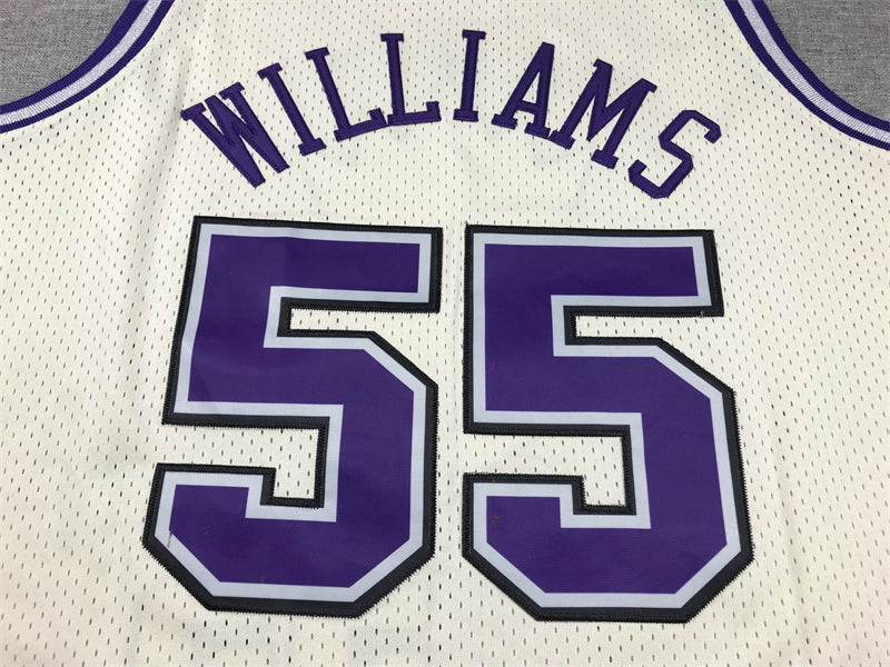 Men's Sacramento Kings Jason Williams #55 Cream Hardwood Classics Swingman Jerseys