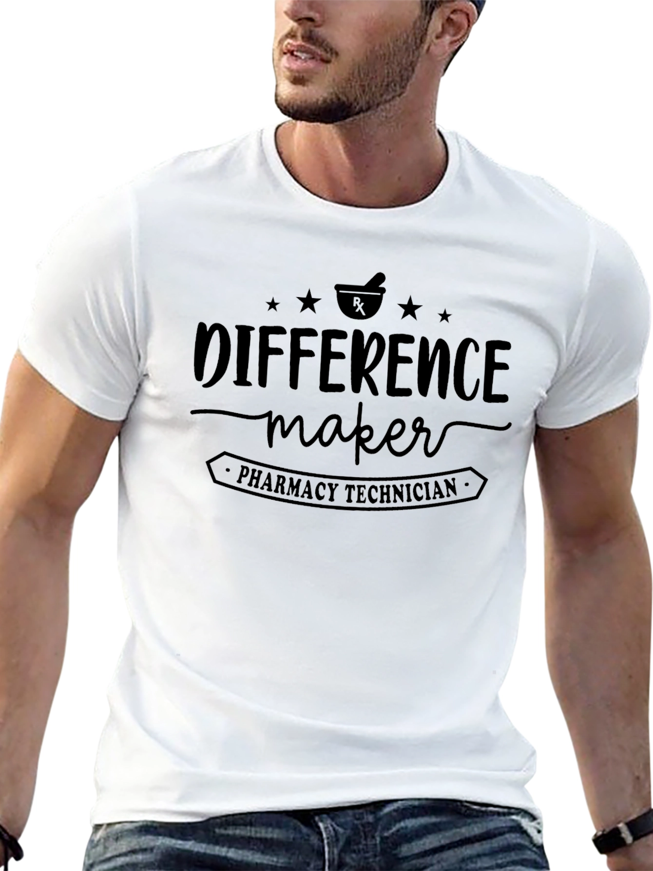 Difference Maker Pharmacy Technician Black T-Shirt