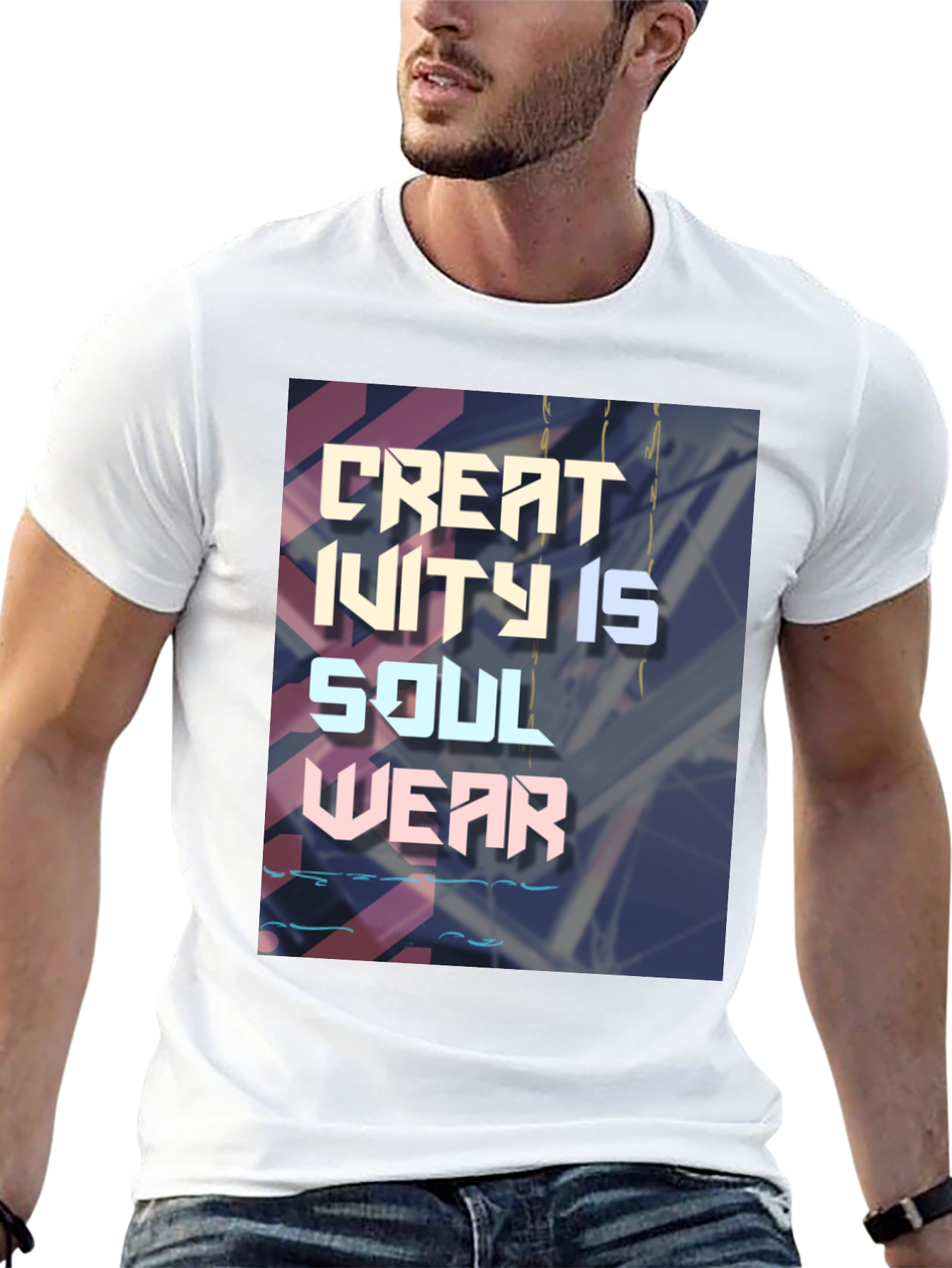 Creativity Is Soul Wear Black Graphic T-Shirt