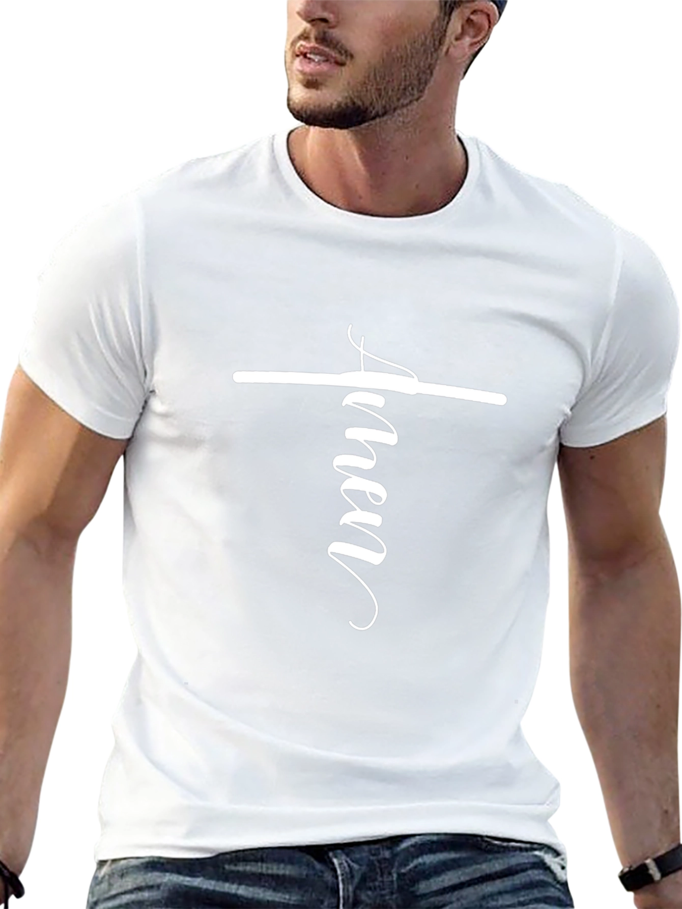 Amen Cross Graphic Tee - Black