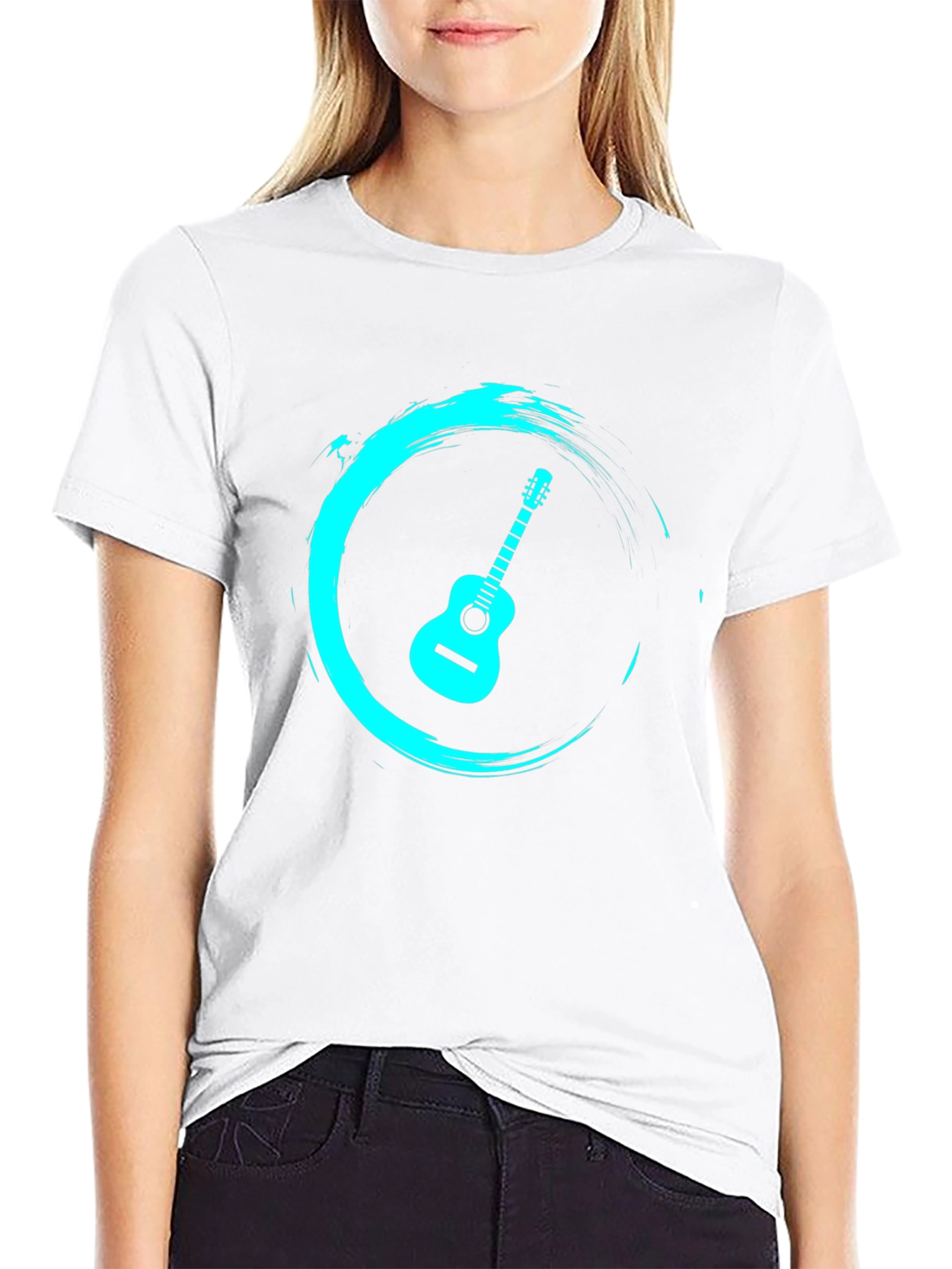 Acoustic Guitar Graphic Tee - Stylish and Unique