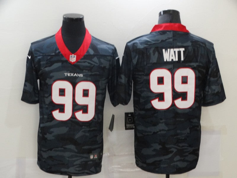 Men's Houston Texans J.J. Watt #99 Gray Camouflage Game Jerseys
