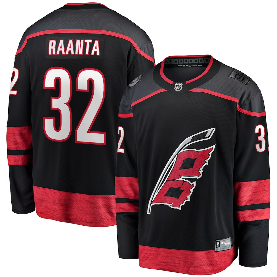 Men's Carolina Hurricanes Antti Raanta #32 Black Player Jerseys