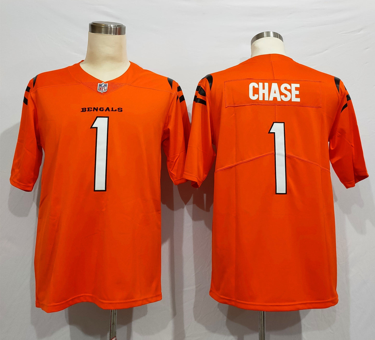 Men's Cincinnati Bengals Ja'Marr Chase #1 Orange Alternate Game Jerseys