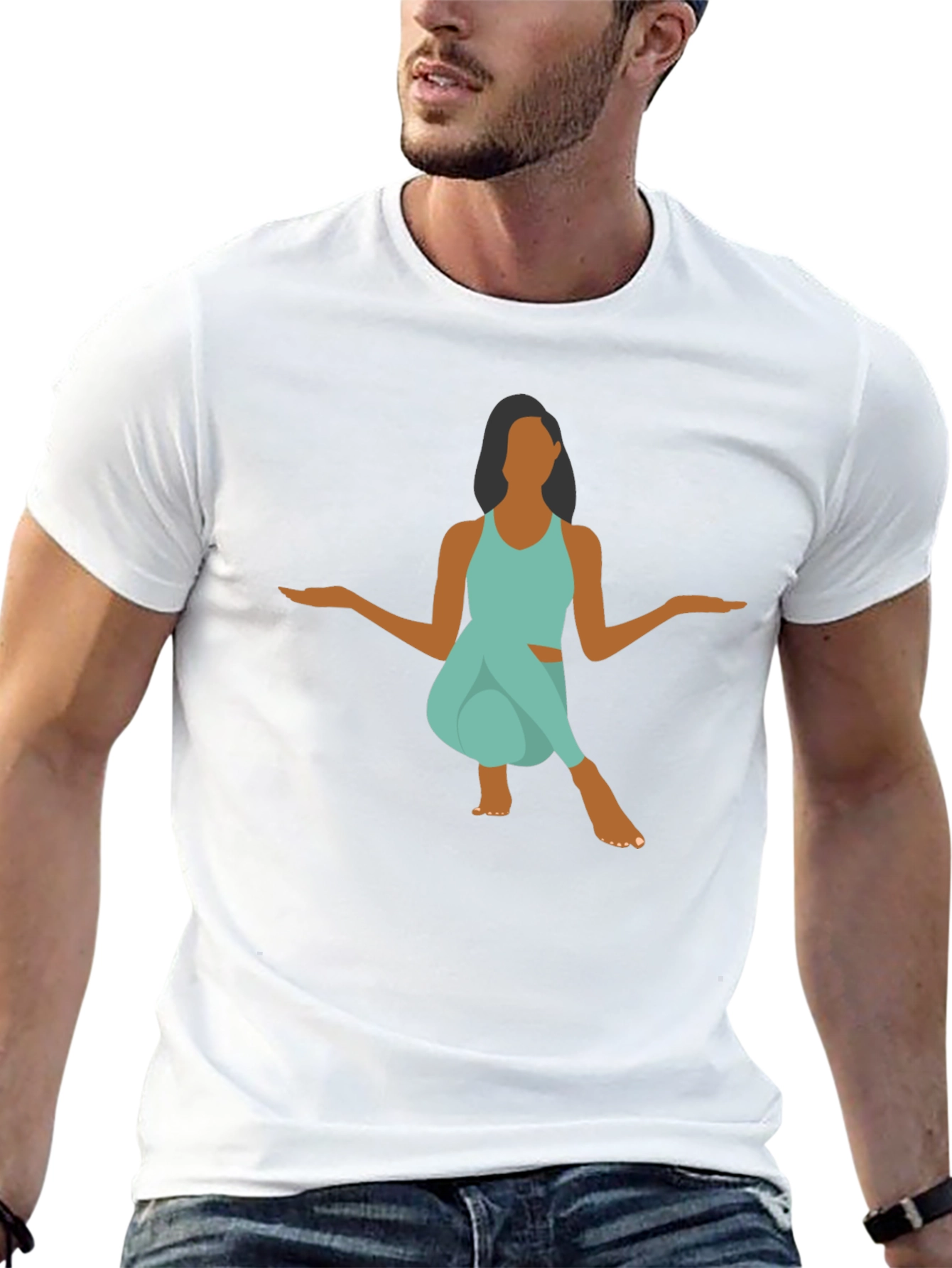 Yoga Pose Graphic Tee - Black Unisex T-Shirt