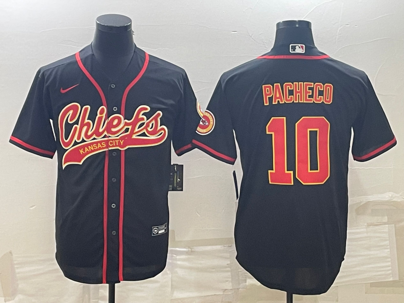 Men's Kansas City Chiefs Isiah Pacheco #10 Black Game Jerseys Joint Edition