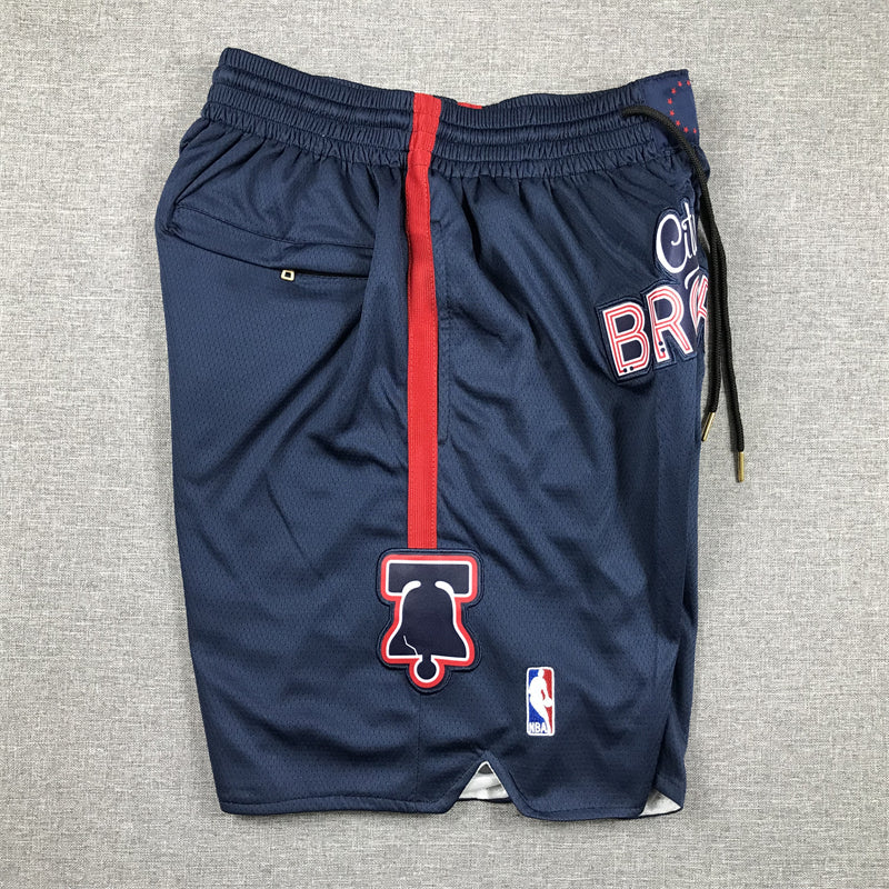 Men's Philadelphia 76ers Navy 2023/24 Pocket Shorts1 City Edition