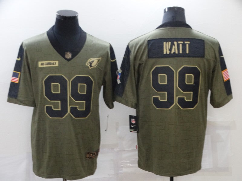 Men's Arizona Cardinals J.J. Watt #99 Brown Game Jerseys