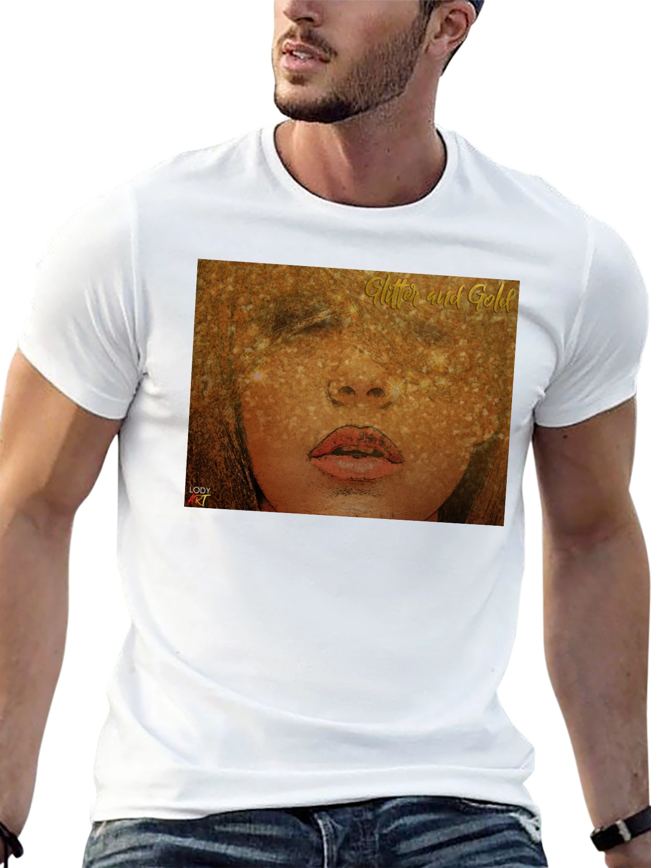Glitter and Gold Graphic Tee - Modern Fit