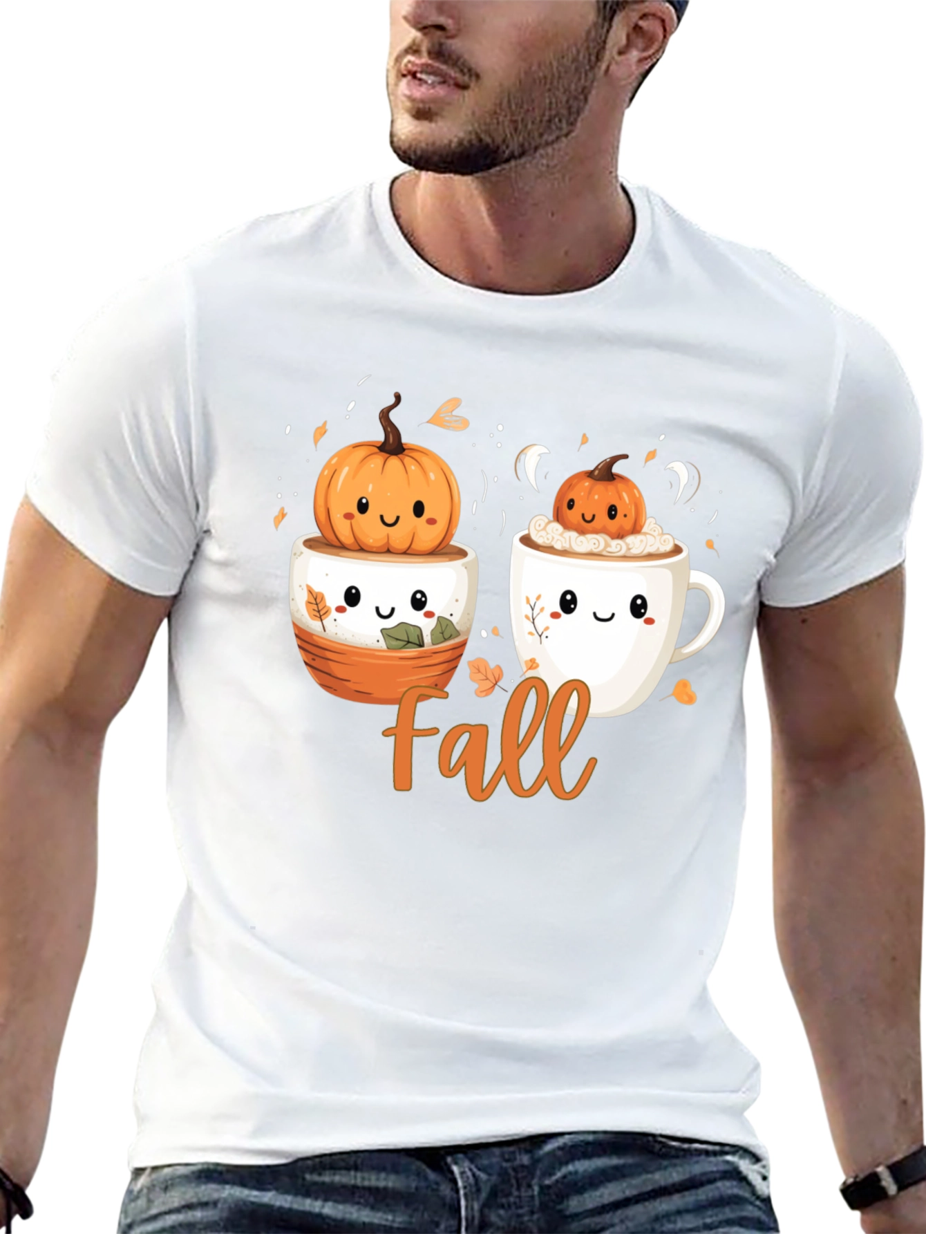 Fall Pumpkin T-Shirt - Cute Autumn Design