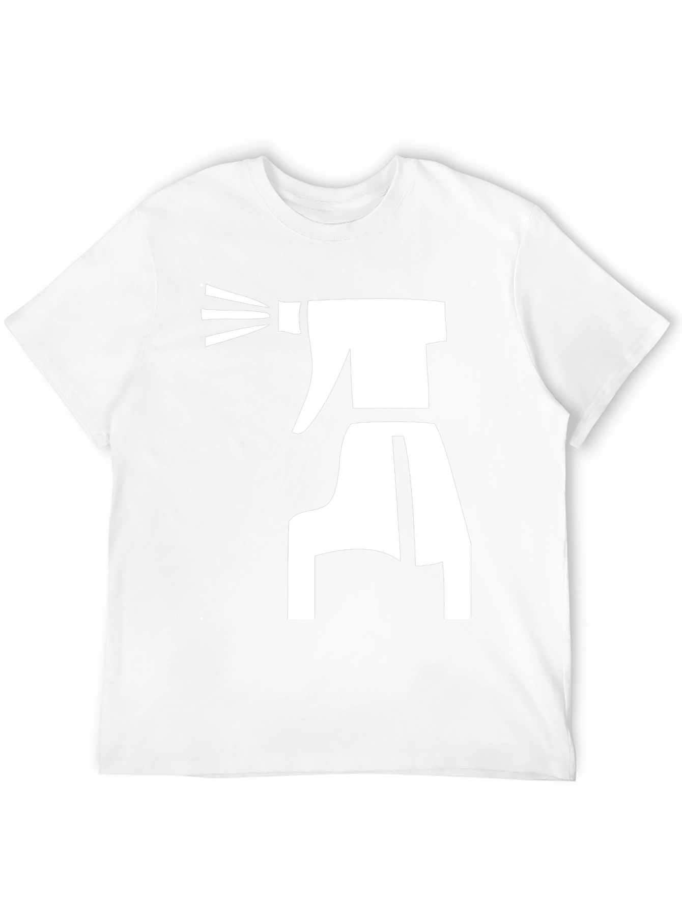 Spray Bottle Graphic Tee - Black Cotton T-Shirt