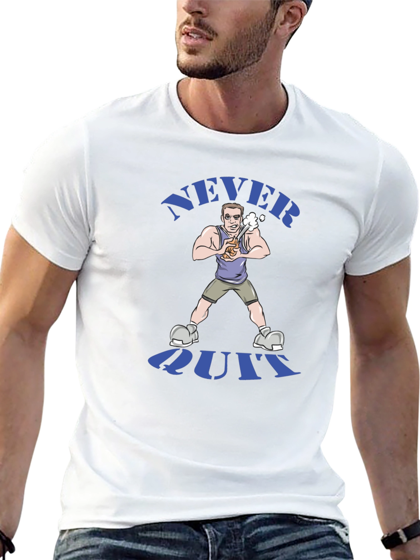 Never Quit T-Shirt - Motivational Graphic Tee