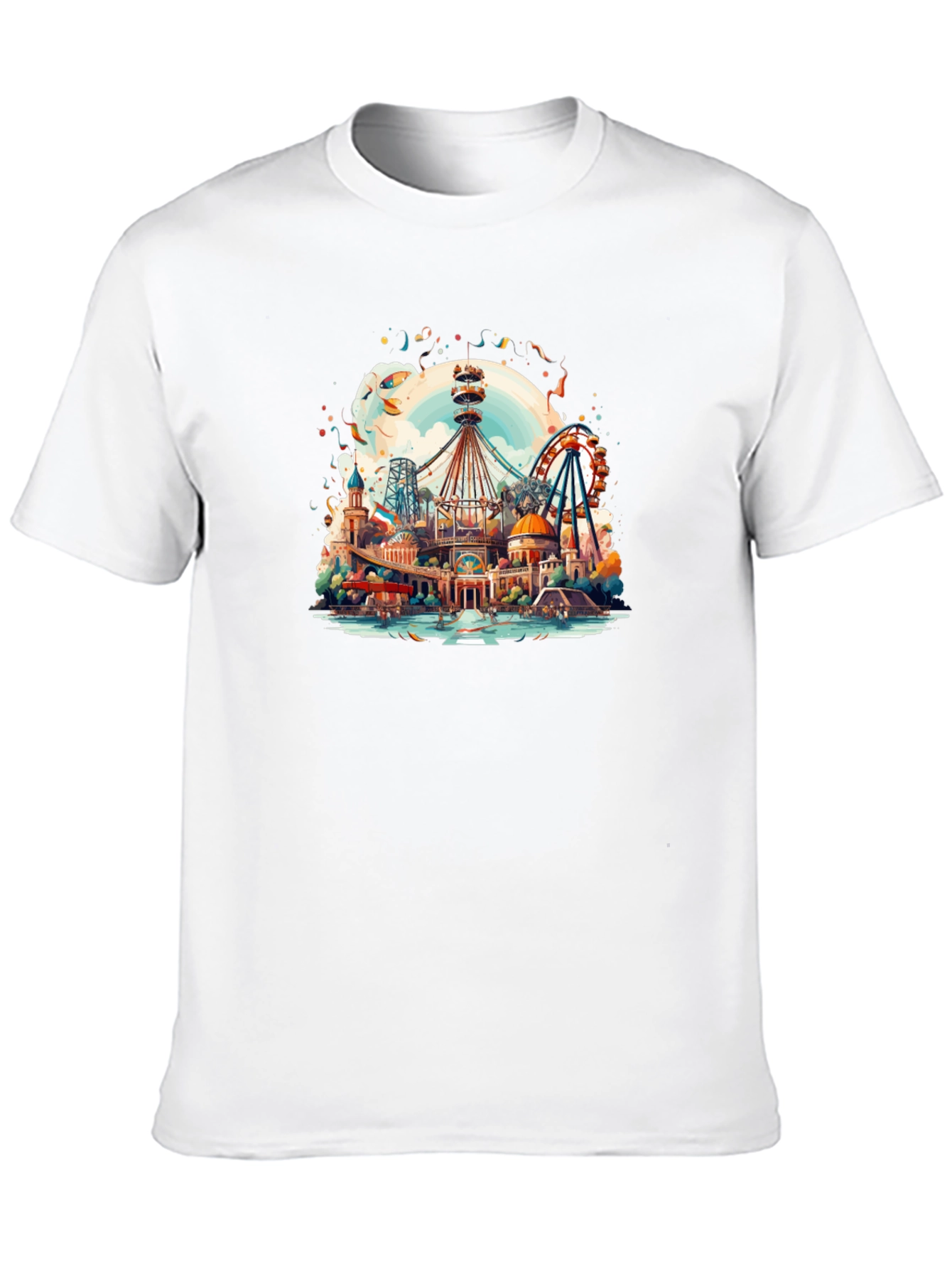 Amusement Park Graphic T-Shirt - Black