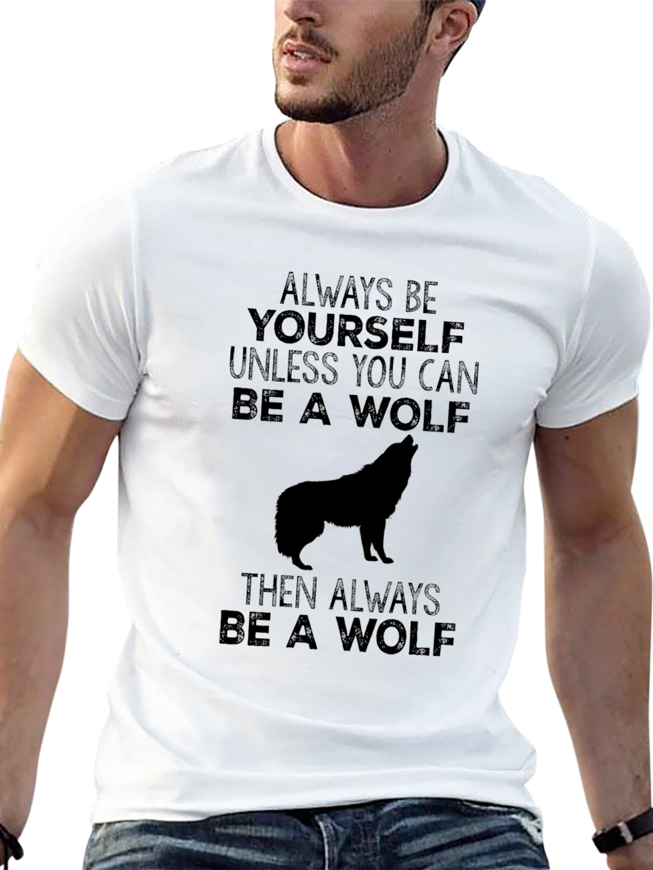 Wolf Graphic T-Shirt - Be Yourself Tee