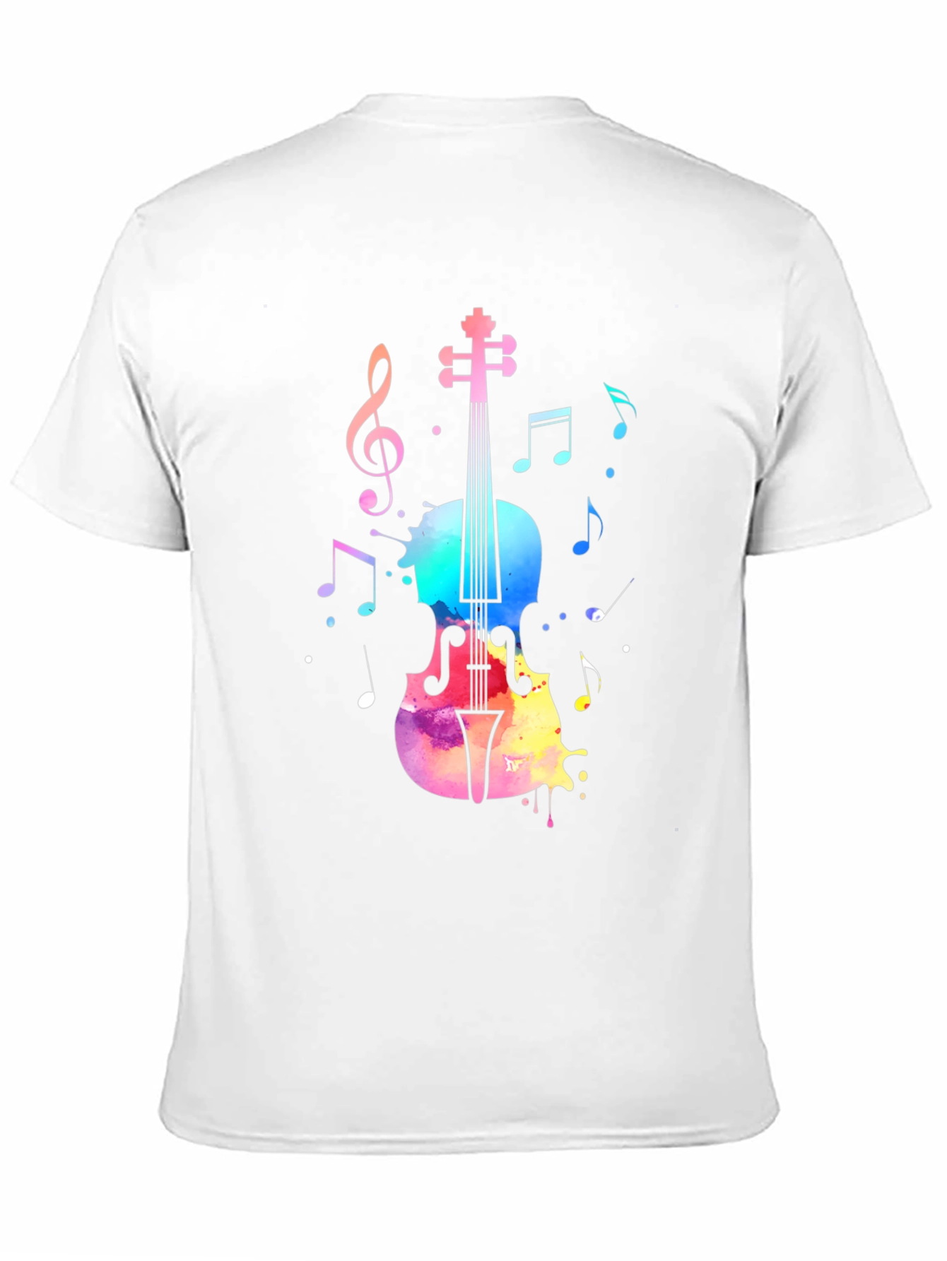 Musical Violin Graphic Print Tee