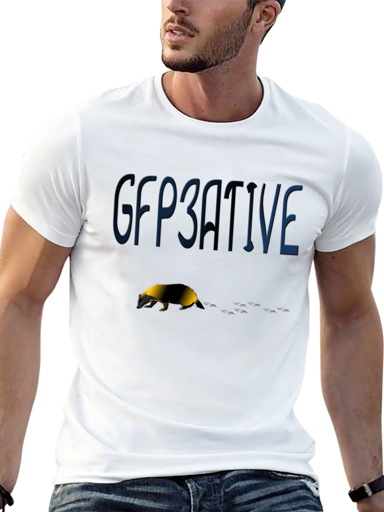 GFP3ATIVE Badger Graphic T-Shirt - Black