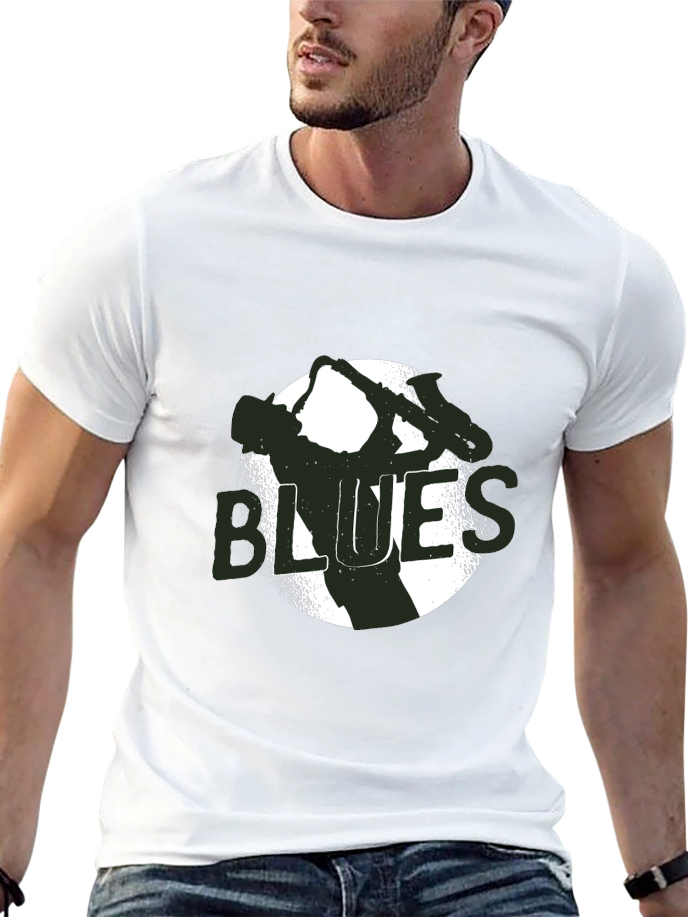 Blues Music T-Shirt - Unique Guitar Design
