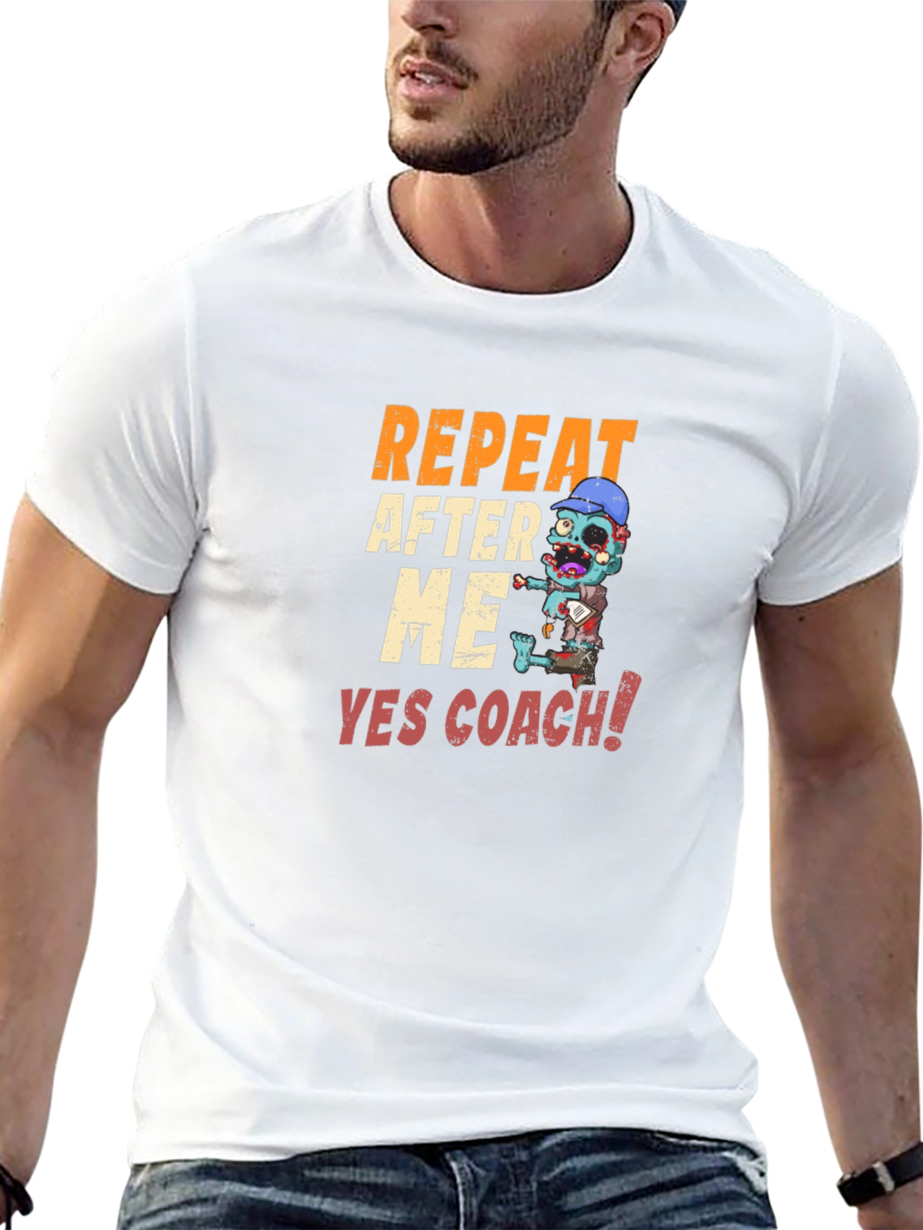 Repeat After Me Yes Coach! Zombie T-Shirt