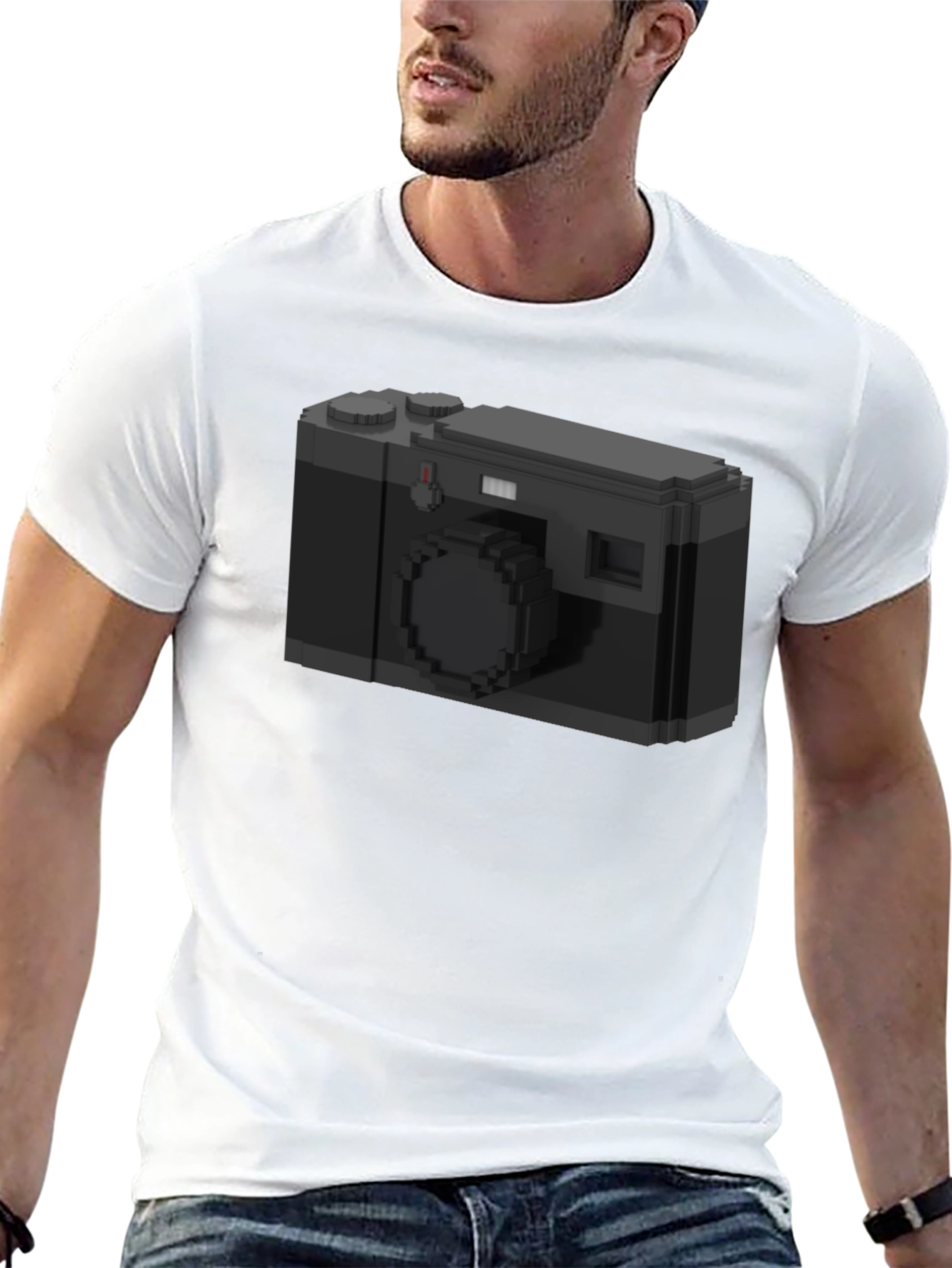 Pixel Camera Graphic Tee - Black