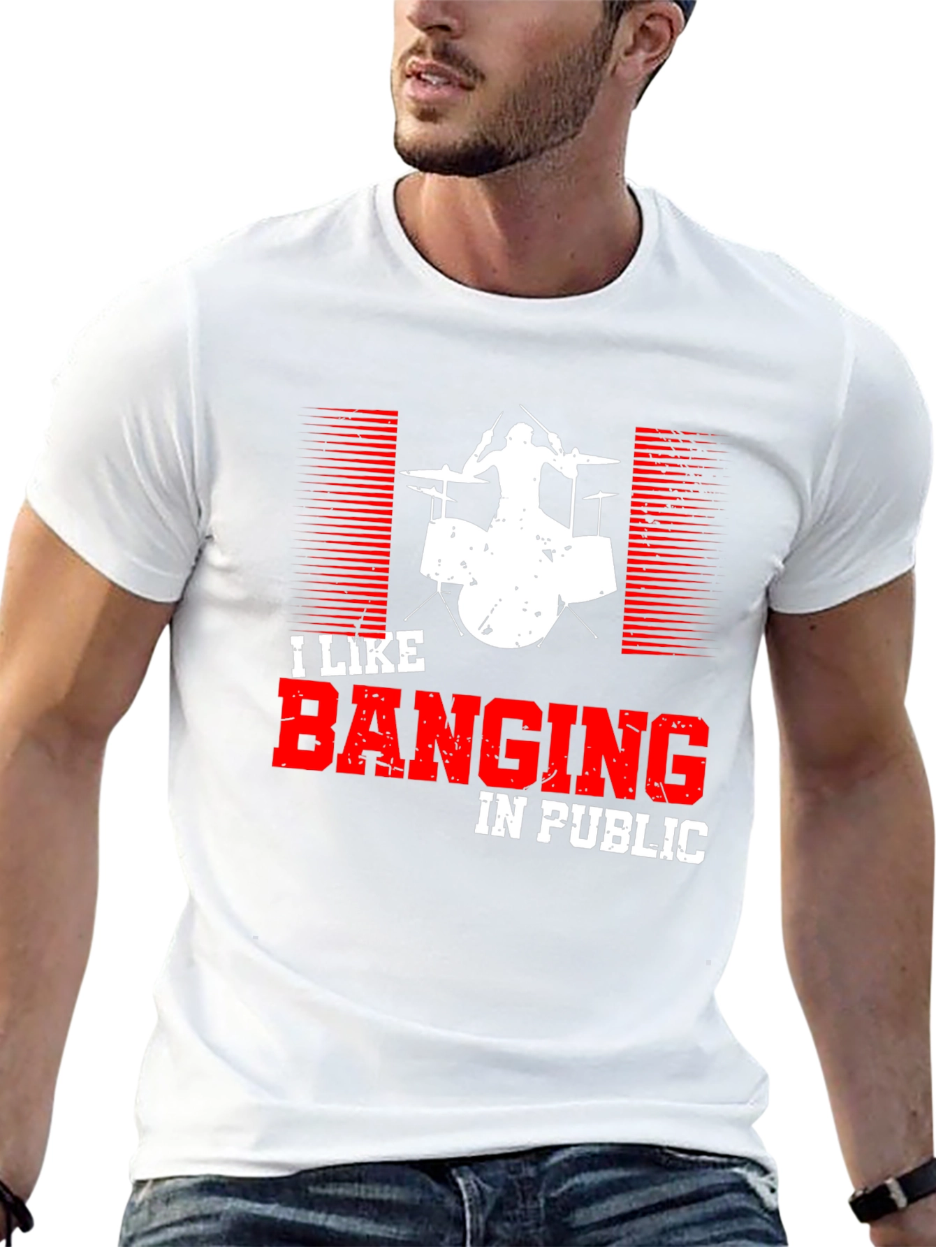 I Like Banging in Public Drummer T-Shirt