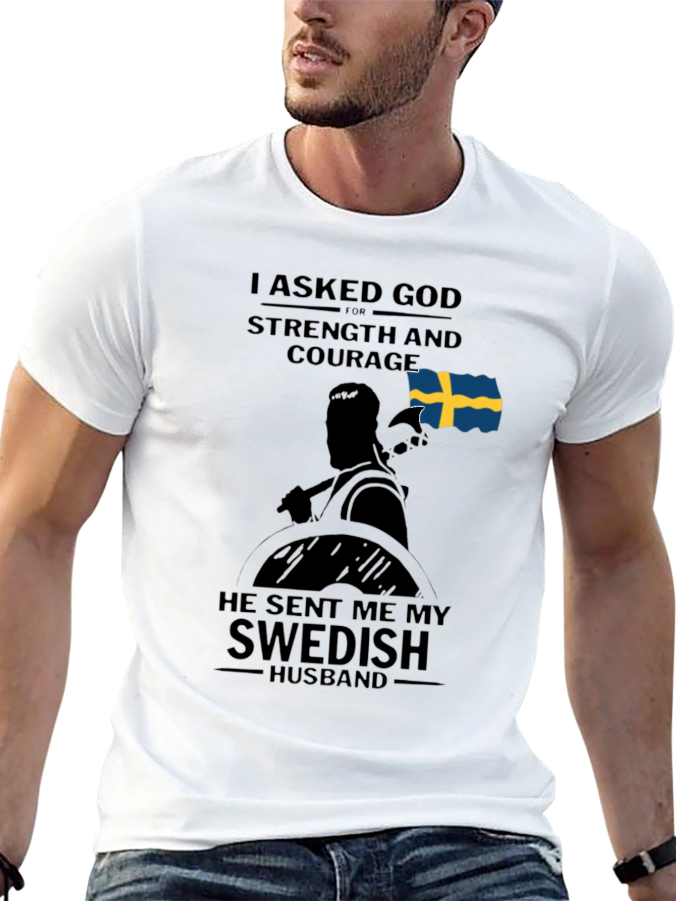 Swedish Husband T-Shirt - Strength & Courage Tee