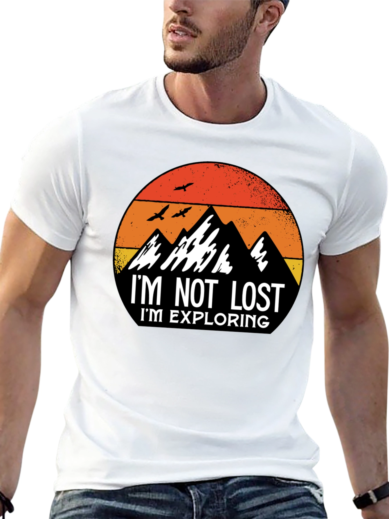 Im Not Lost Im Exploring Black T-Shirt