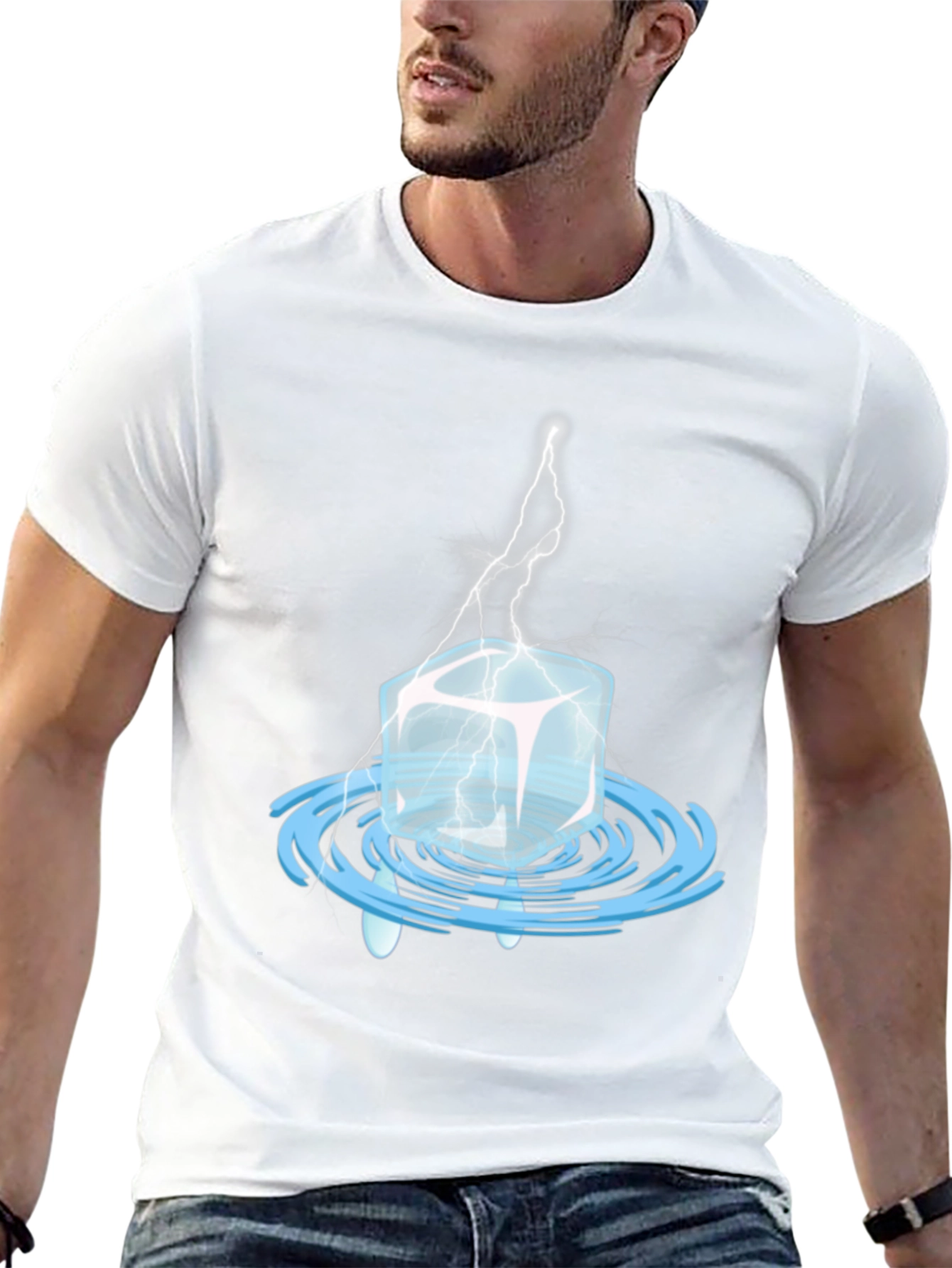 Ice Cube Lightning Graphic Tee - Cool Black T-Shirt