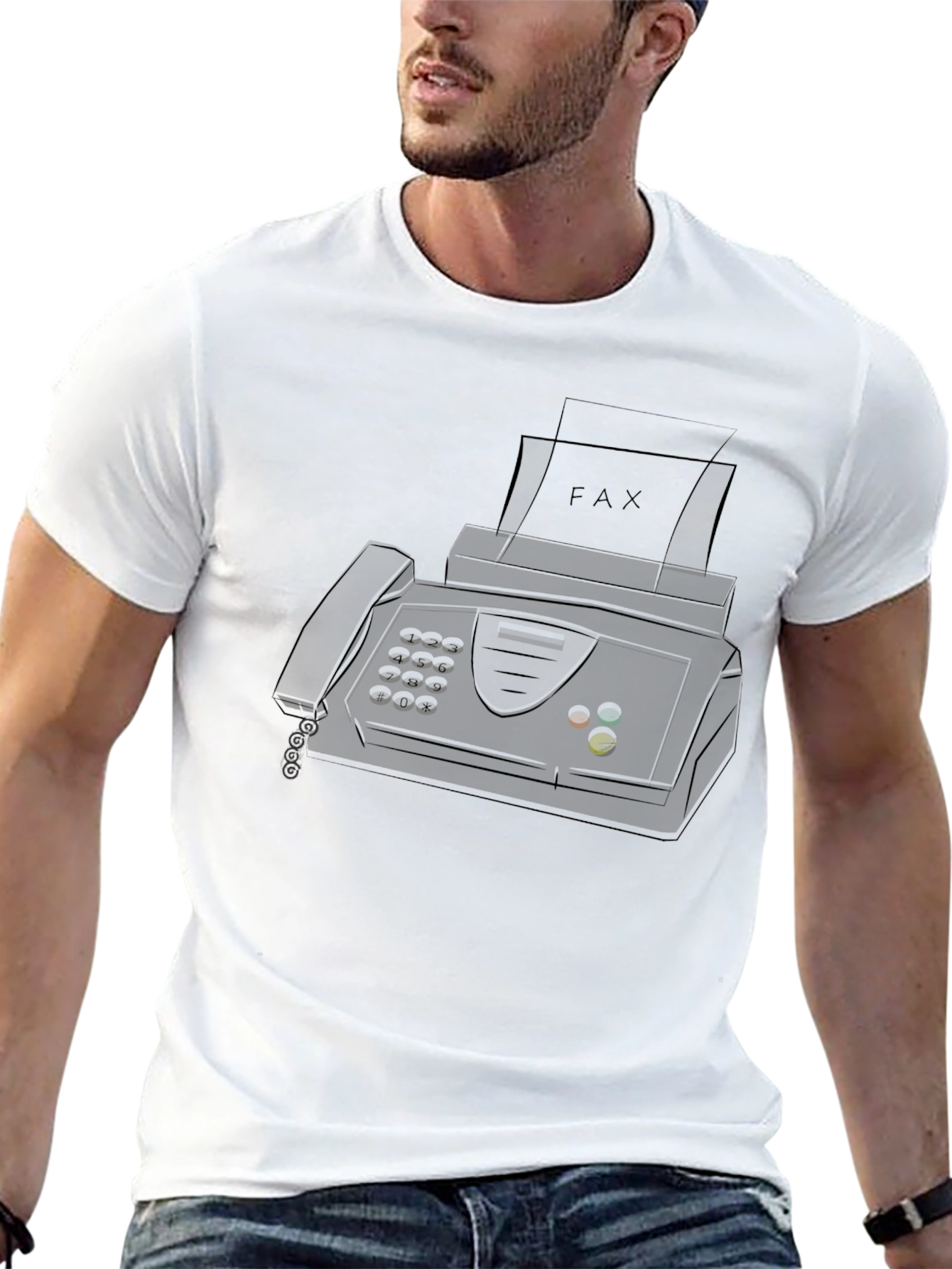 Fax Machine T-Shirt - Retro Office Humor Tee