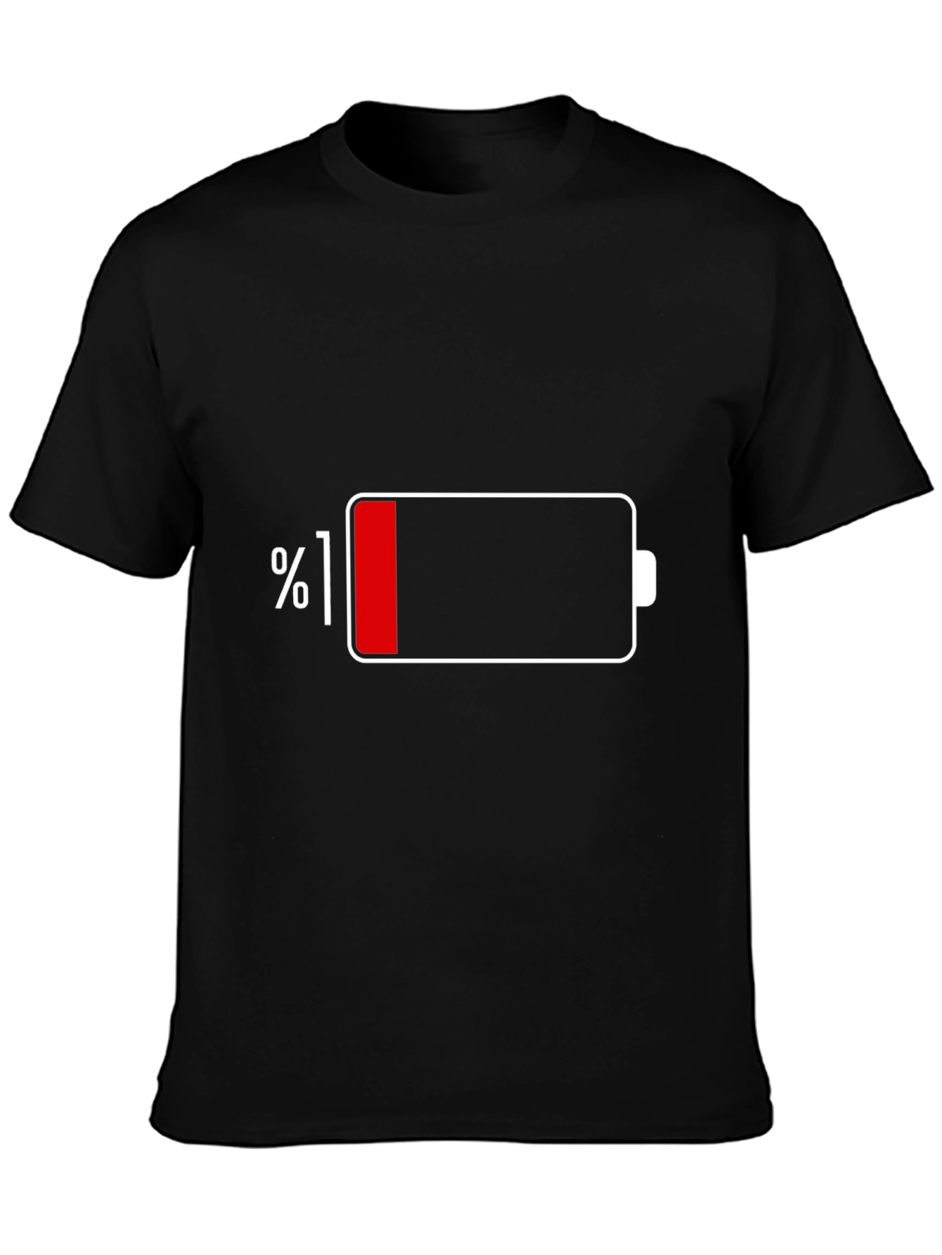Low Battery Mens Graphic T-Shirt - Black