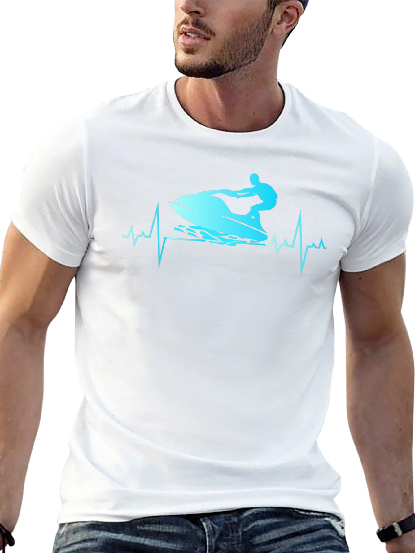 Jet Ski Heartbeat T-Shirt: Ride the Wave