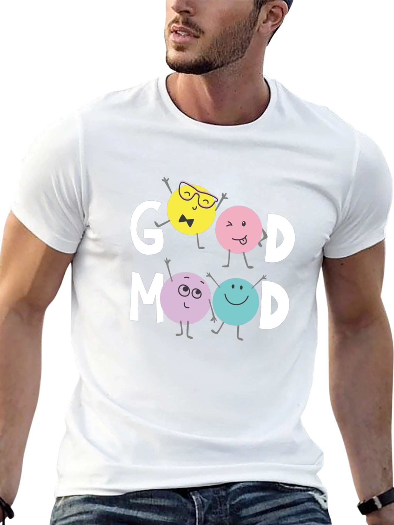 Good Mood Graphic Tee - Trendy Casual Wear