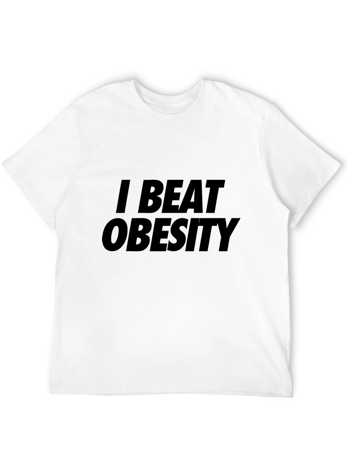 I Beat Obesity T-Shirt: Victory Over Weight